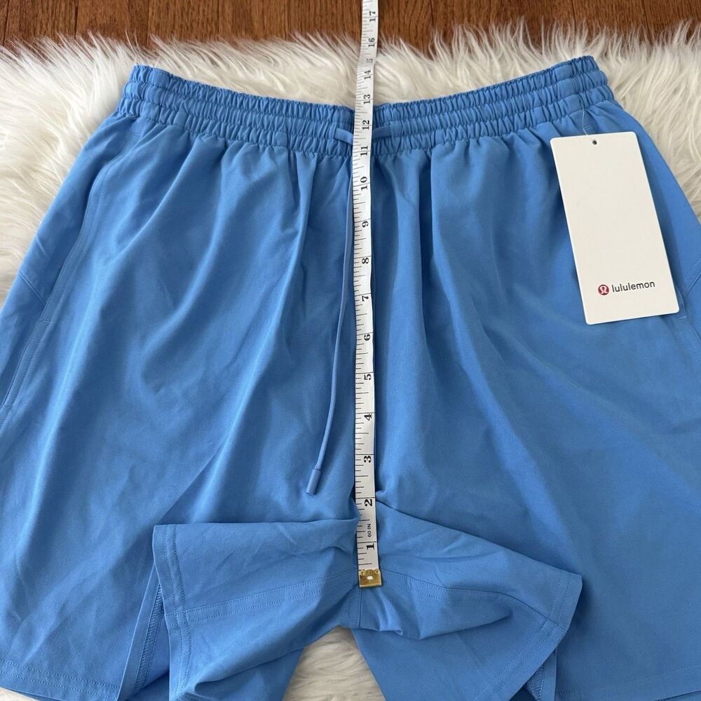 Lululemon Women’s Pace Rival High Rise Shorts Sz 8 Pool Party Blue Lined 5” NWT - Picture 9 of 11